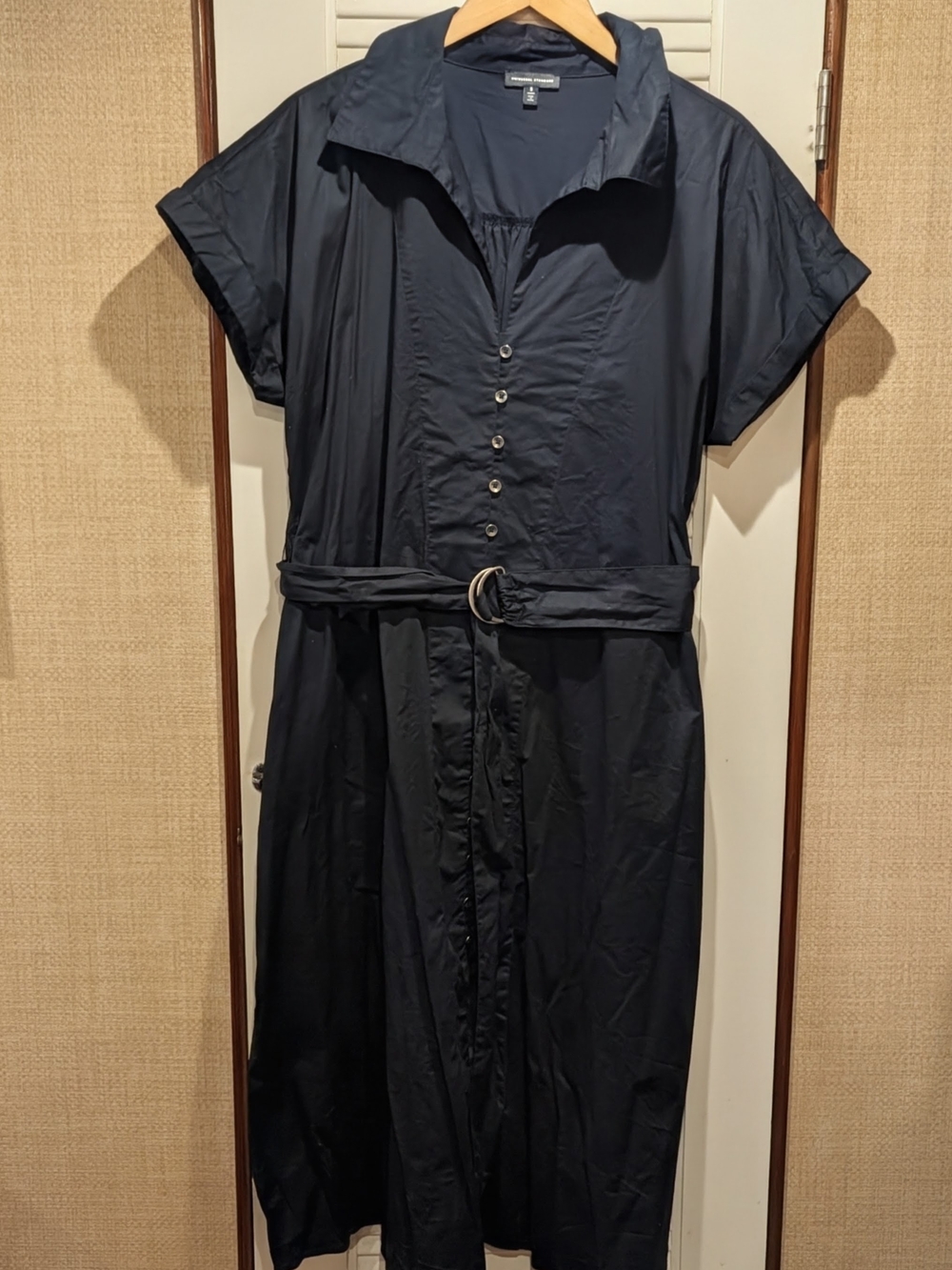 Universal Standard Short-Sleeve Midi Shirt Dress with Belt